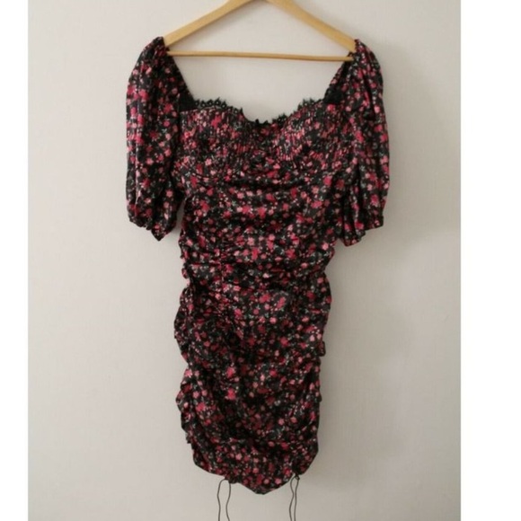 For Love & Lemons x Victoria Secret Melrose Dress Floral Mini Size XL - Picture 3 of 5